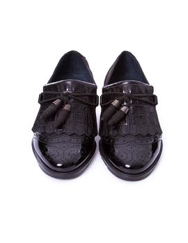 Zapato El Cuco borlas tacon negro