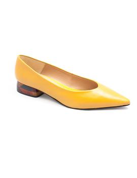 Zapato Renetti tacon dibujado amarillo