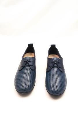 Zapato 24Hrs calado cordon azul