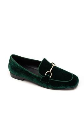 Mocasin Venezianas terciopelo verde