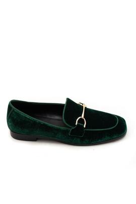 Mocasin Venezianas terciopelo verde