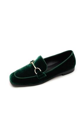 Mocasin Venezianas terciopelo verde