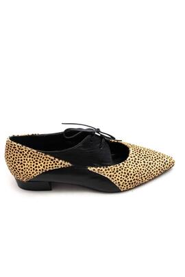 Zapato Angari Oxford negro y leopardo