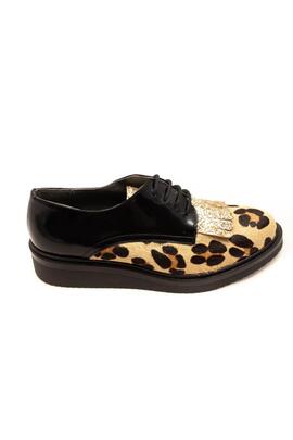 Zapato Kanna Selva negro y leopardo