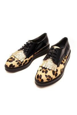 Zapato Kanna Selva negro y leopardo